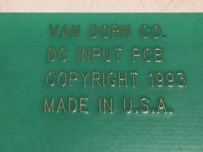 Used VAN DORN DC Input Board 330037 PC330-037 Used