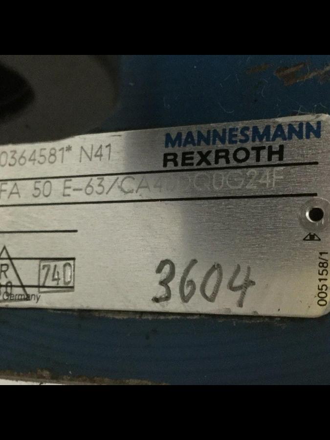 Used REXROTH Hydraulic Valve LFA50E63CA40DQ0G24F Used