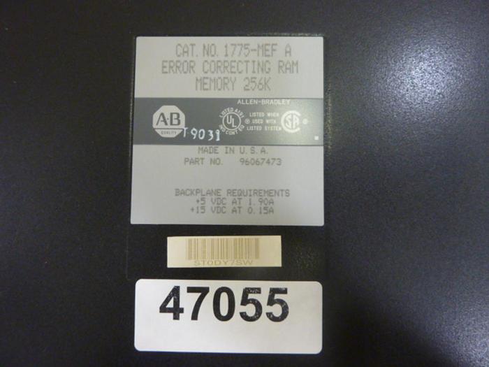 Used ALLEN BRADLEY Error Correcting Ram Memory 1775-MEF SER A Used