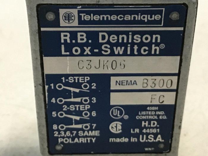 Used TELEMECANIQUE Limit Switch C3JK06 #121449