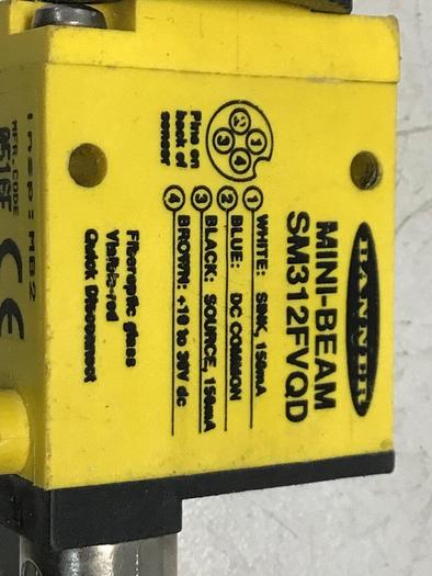 Used BANNER ENGINEERING Photoelectric Scanner SM312FVQD #82671