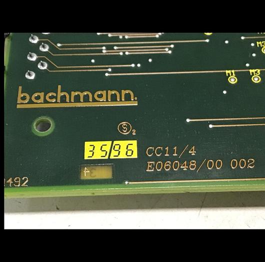 Used BACHMANN Circuit Board CC11/4 E06048/00 002 Used