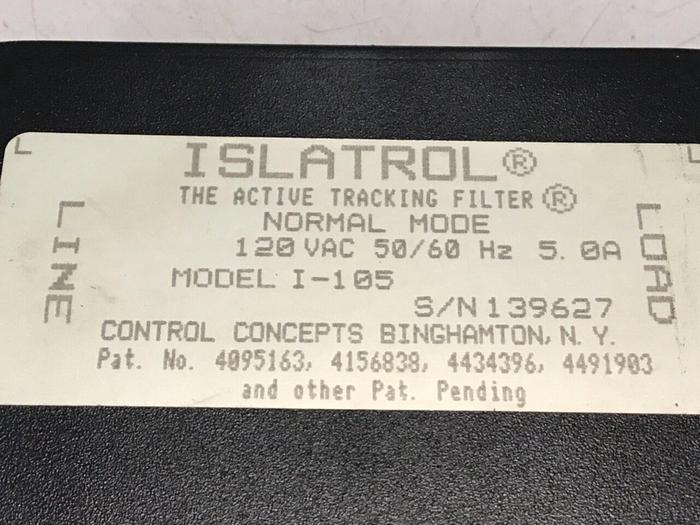 Used ISLATROL Active Tracking Filter I-105 #123501
