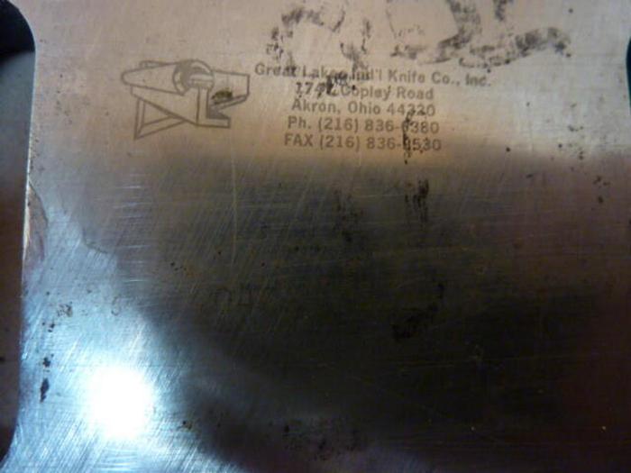 Used GREAT LAKES CORP Granulator Blade / Knife 540202502 #34099