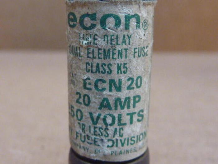 Used ECONOMY FUSE 20 Amp Fuse ECN-20 #33618