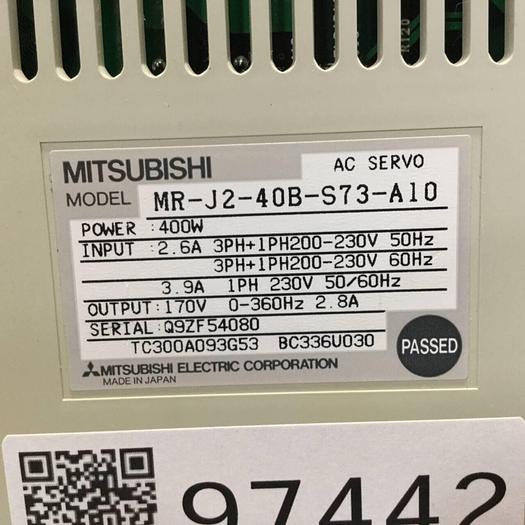 Used MITSUBISHI AC Servo Drive MR-J2-40B-S73-A10 #97442