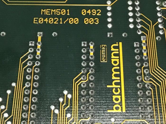 Used BACHMAN Circuit Board E04021/00 003 MEM501 #120096