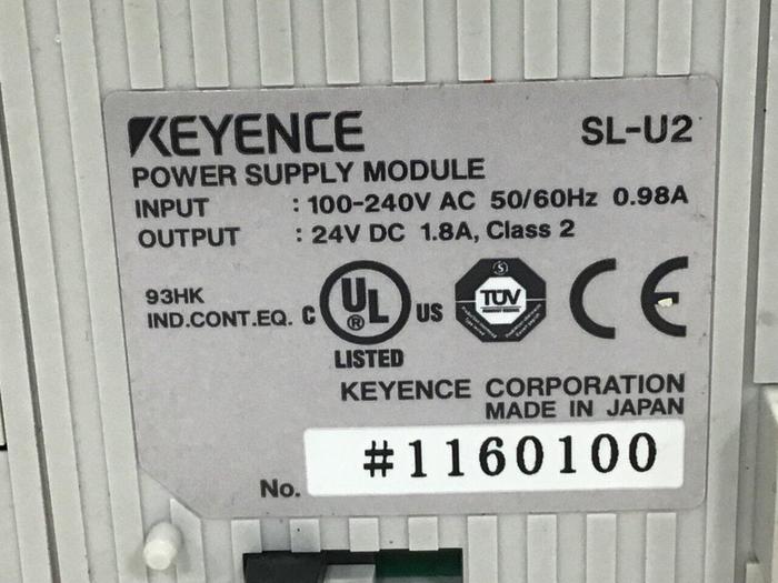Used KEYENCE CORP Power Supply Module SL-U2 #115970