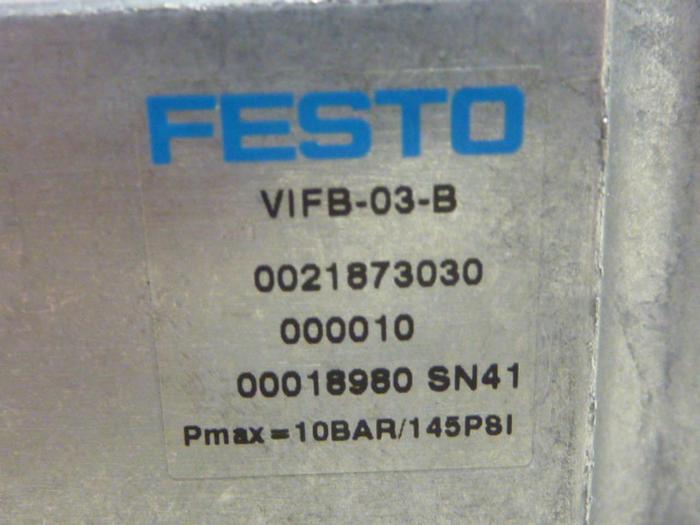 Used FESTO Control Block / Valve Terminal IFB13-03 Used