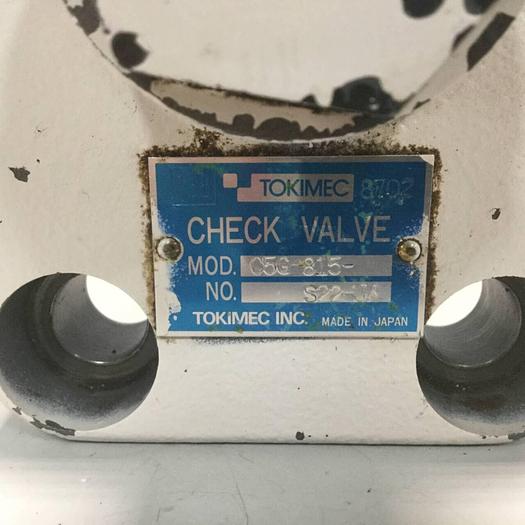 Used TOKIMEC Check Valve C5G-815-S22-JA #95103