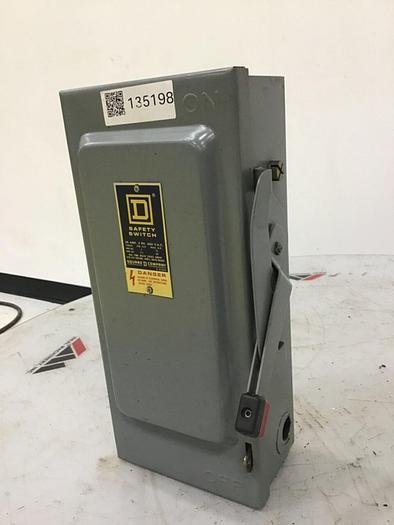 Used SQUARE D 30 Amp Safety Disconnect Switch H-361 #41708