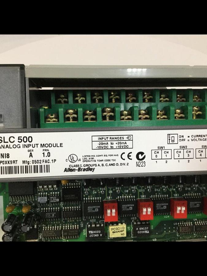 Used ALLEN BRADLEY SLC 500 Analog Input Module 1746-NI8 #100911