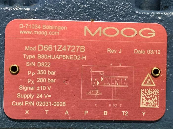 Used MOOG Valve D661Z4727B Used