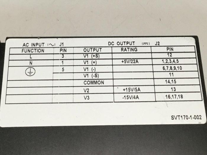 Used LAMBDA Power Supply SVT170-1-002 Used