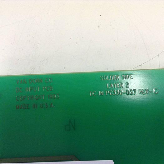 Used VAN DORN DC Input Board 330037 PC330-037 Used