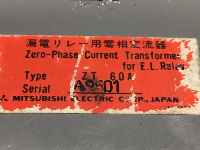 Used MITSUBISHI Zero-Phase Current Transformer ZT60A Used