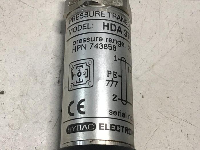 Used HYDAC Pressure Transducer HDA 3705-A-250-155 #130881