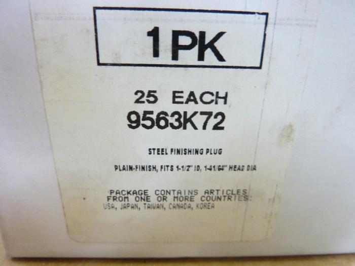MCM ELECTRONICS Steel Finishing Plug 9563K72 #45452