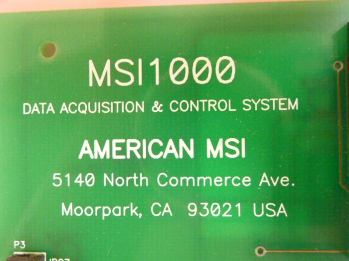 Used AMERICAN MSI Circuit Board MSI1000 #43791