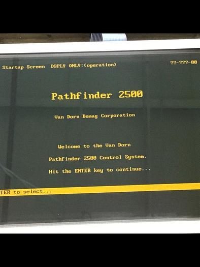 Used VAN DORN Operator Control Station PATHFINDER 2500 Used