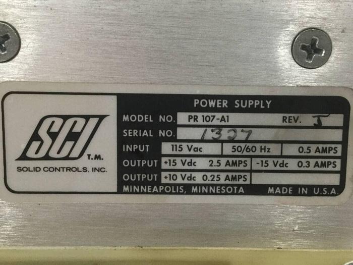 Used SCI Power Supply PR 107-A1 REV J #100458