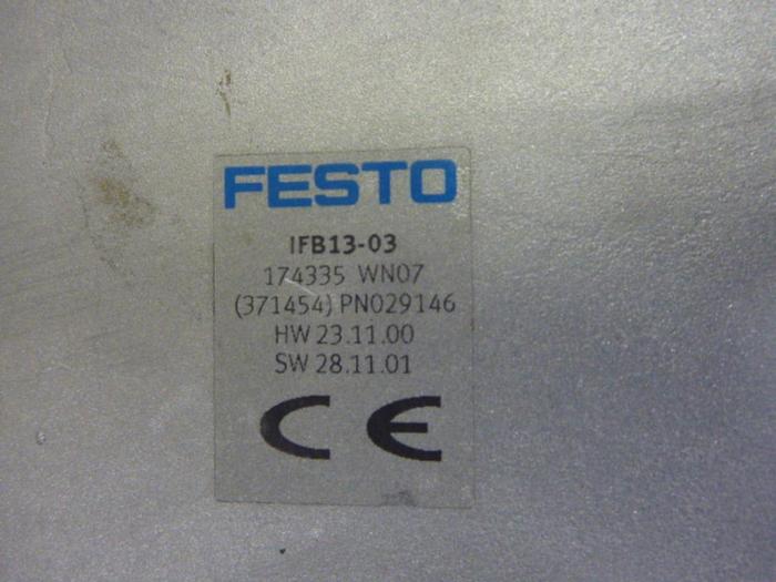 Used FESTO Control Block / Valve Terminal IFB13-03 #63755