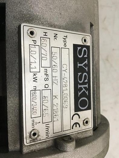 Used SYSKO CORPORATION Pump & 3 PH Motor CY-4281.0069 #125315