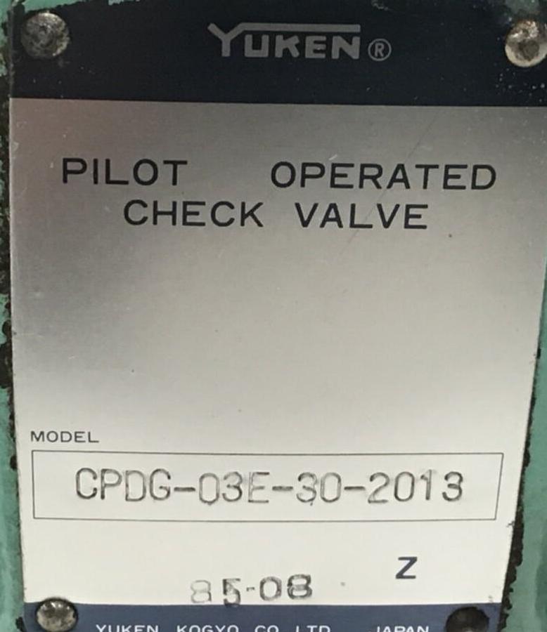 Used YUKEN Valve CPDG-03E-30-2013 USED