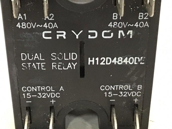 Used CRYDOM Dual Solid State Relay H12D4840DE #122502
