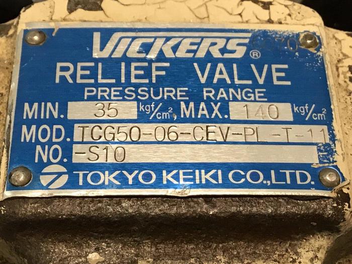 Used VICKERS Relief Valve TCG50-06-CEV-PL-T-11-S10 Used