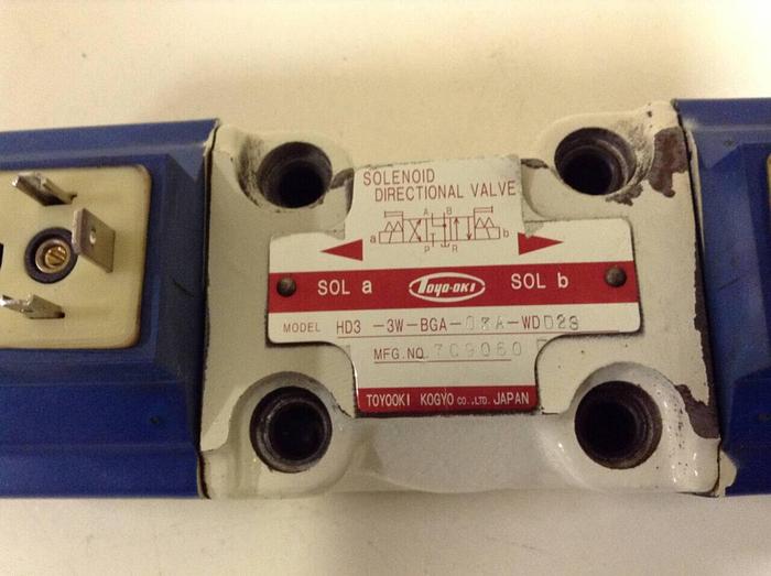 Used TOYOOKI KOGYO Solenoid Directional Valve HD3-3W-BGA-03A-WDD2S #87247