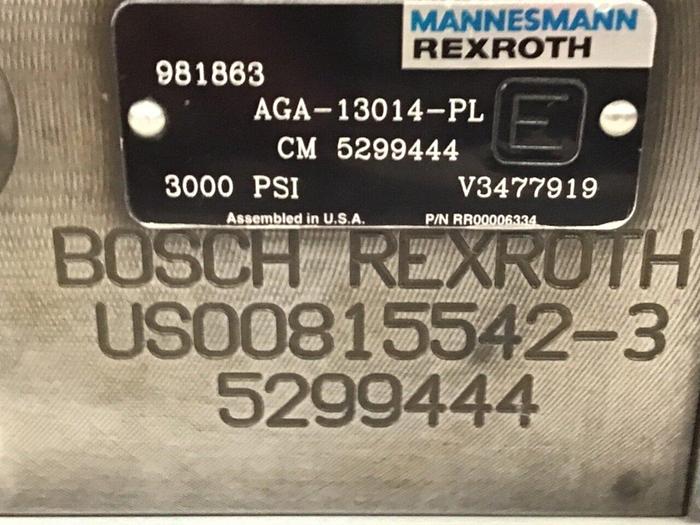 Used REXROTH Manifold and Valve AGA-13014-PL Used