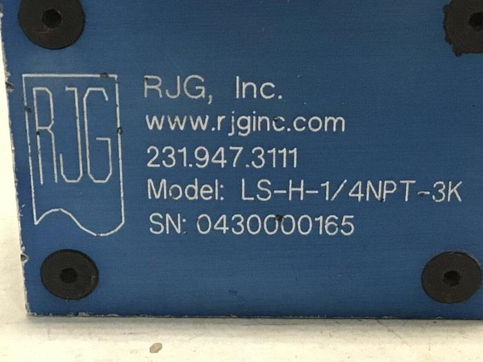 Used RJG INC. Pressure Sensor LS-H-1/4NPT-3K #119887