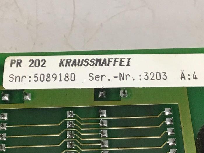 Used KRAUSS MAFFEI Circuit Board PR202 PR 202 #120255