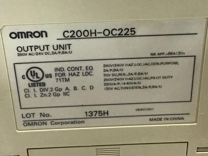 Used OMRON Output Module C200H-OC225 #122627