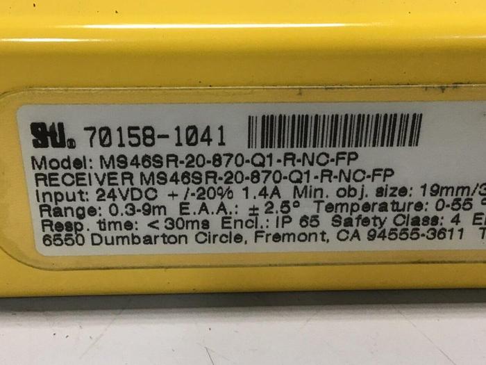 Used STI Light Curtain MS46SR-20-870-Q1-R-NC-FP USED