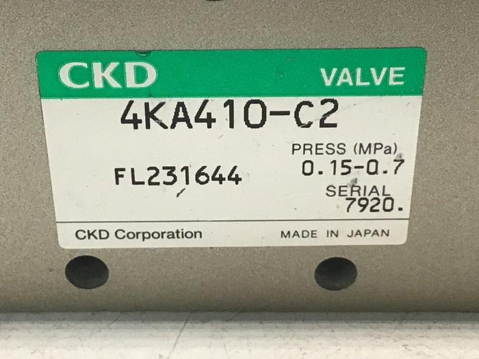 Used CKD CORP Valve 4KA410-C2 #114503