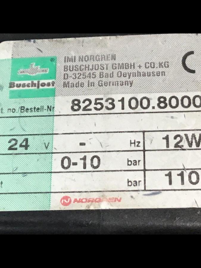 Used NORGREN Solenoid Valve 8253100.8000 USED