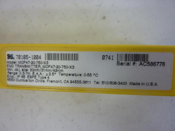 Used STI Light Curtain Transmitter MCF47-20-750-X3 #50373