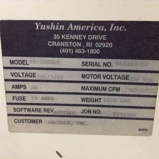 Used YUSHIN AMERICA Dynamic Brake Unit YA360DY #85597