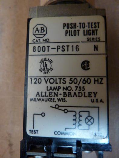 Used ALLEN BRADLEY Light 800T-PST16 #26125