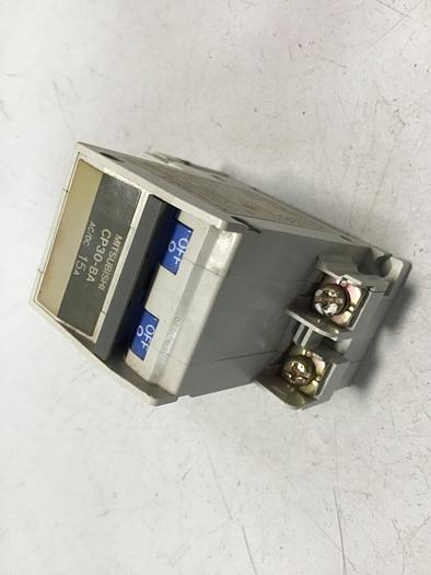 Used MITSUBISHI 15 Amp Circuit Protector CP30-BA-2P-15A #119646