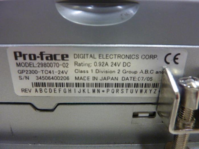 Used PROFACE Operator Interface Touch Screen 2980070-02 Used