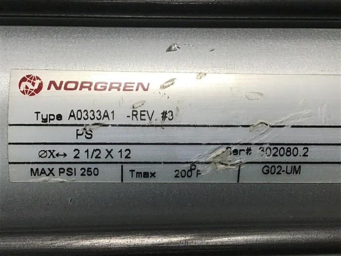 Used NORGREN Pneumatic Cylinder A0333A1 #112622