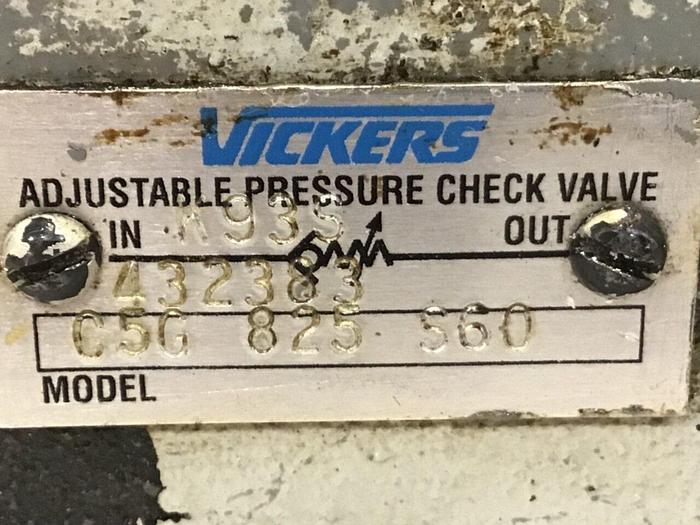 Used VICKERS Check Valve C5G825S60 #138860