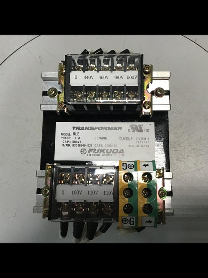 Used FUKUDA 0.5 kVA Transformer ULE USED