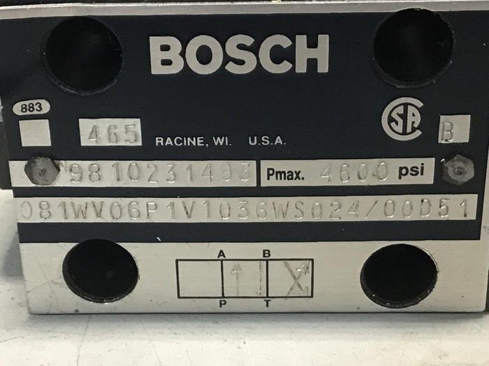 Used BOSCH Valve 081WV06P1V1036WS024/00D51 #129644