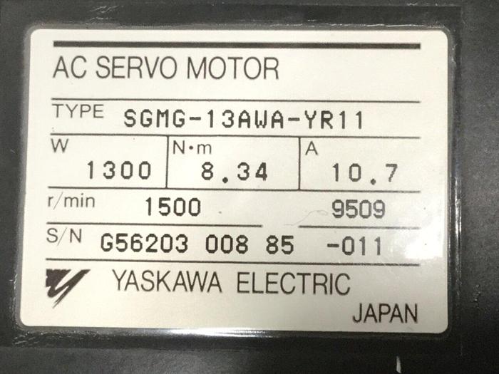 Used YASKAWA Servo Motor SGMG-13AWA-YR11 Used