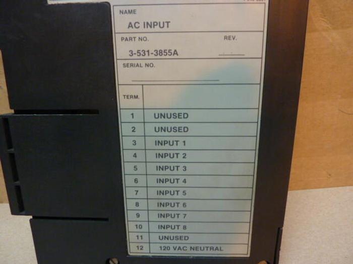 Used CINCINNATI MILACRON AC Input Module 3-531-3855A #37858