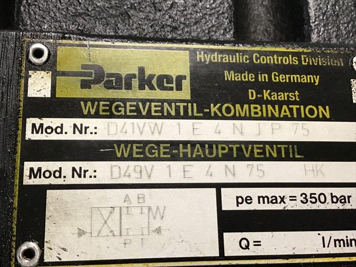 Used PARKER Valve D1VW4ENJP75 #130486